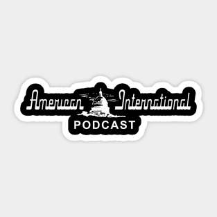 American International Podcast Logo Sticker